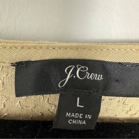 J. Crew Sequins 3/4 Sleeve Boat-Neck Relaxed Fit Top Blouse Size Large Gold - Picture 3 of 4